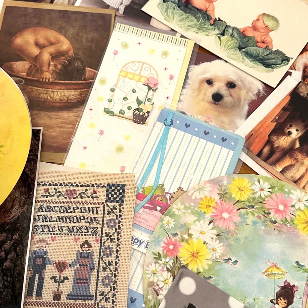 Unbranded Large Greeting Card Lot Mixed Excellent Vintage Nature Animal HBD
